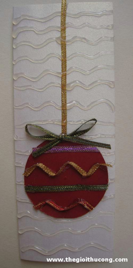 Thiệp dây treo quả châu 