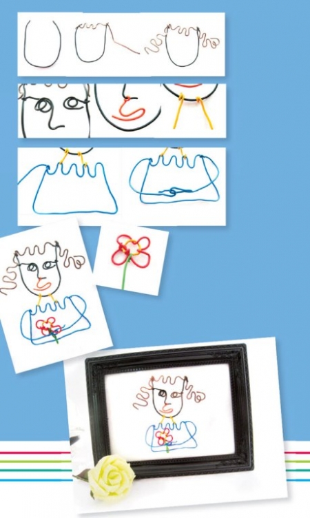 Tranh chân dung từ dây điện