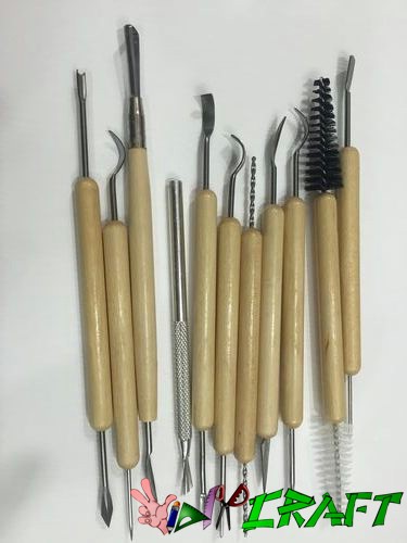 Bộ dụng cụ đất sét thép (Bộ 11 cây)