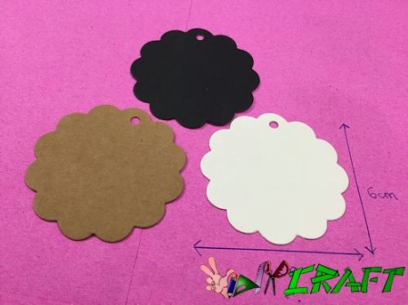 Tag hoa cánh tròn giấy