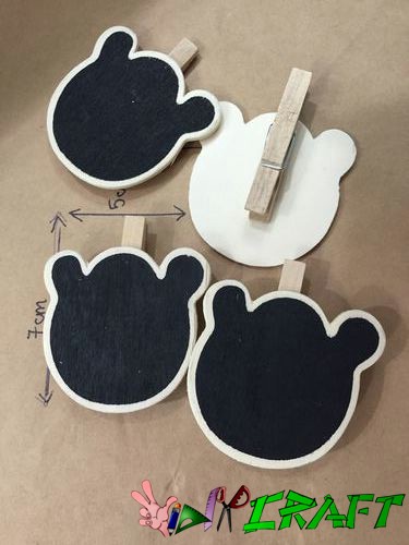 Kẹp gỗ ghi chú hình gấu