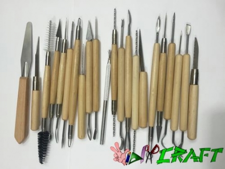 Bộ dụng cụ đất sét thép (Bộ 22 cây)