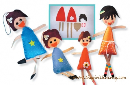 Đôi búp bê bale bằng vải nỉ