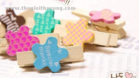 Kẹp gỗ bông hoa 3,5 cm