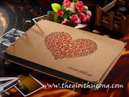 Album tim đỏ hoa hồng