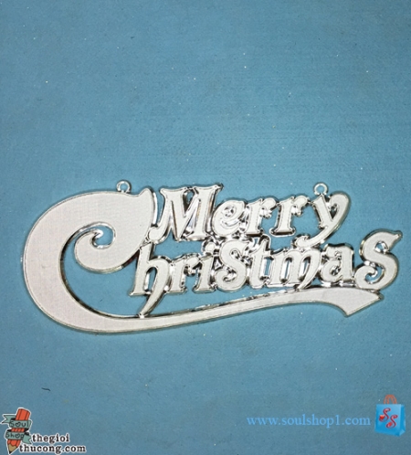 Bảng chữ Merry Christmas,size lớn, nhựa, kiểu 1