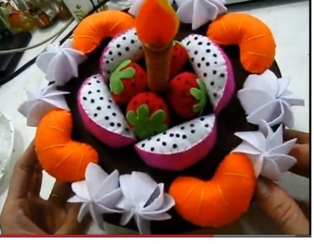 Làm đèn cây cho bánh nỉ