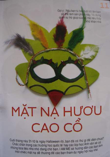 Làm mặt nạ cho bé dự Halloween