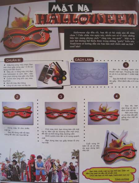 Làm mặt nạ thủ công cho Halloween