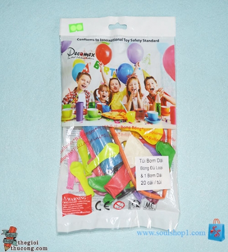 Bong bóng đủ loại kèm 1 cái bơm