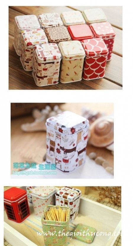 Hộp sắt chữ nhật đựng đồ