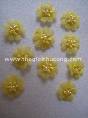 Hoa vải voan màu vàng