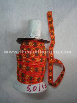 Dây ruybăng thổ cẩm cam