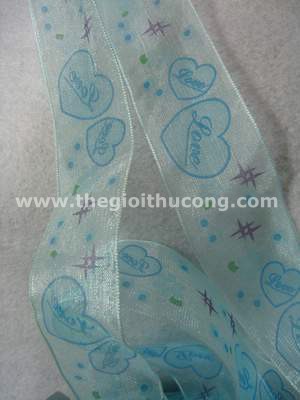 Ruybăng voan xanh nhạt, tim