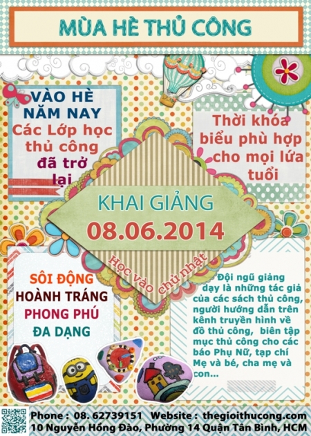 Lớp học làm thủ công mùa hè