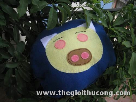 Gối xanh heo cười