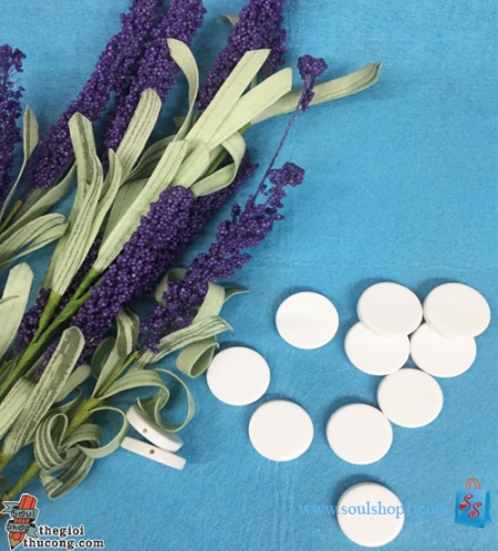 Hạt tròn bẹt, khoen tròn nhựa trắng 