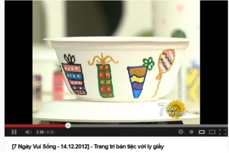 Trang trí ly, đĩa giấy