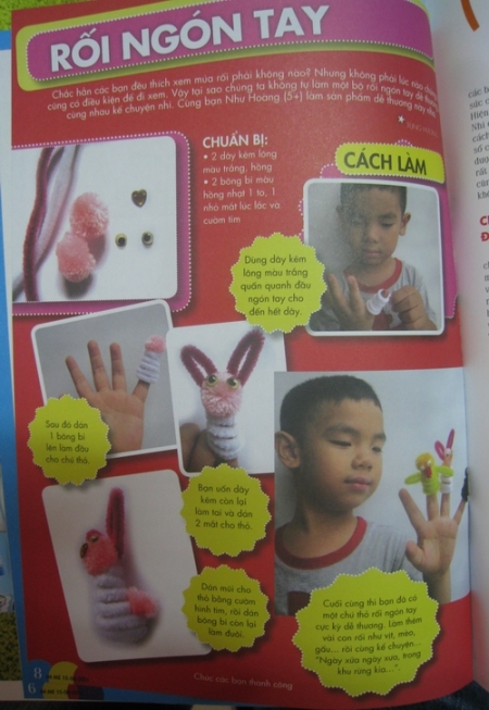 Rối ngón tay xinh xắn từ kẽm lông