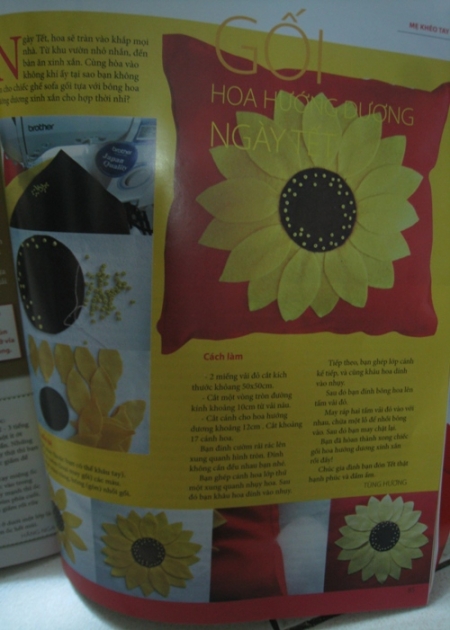 Gối hoa hướng dương