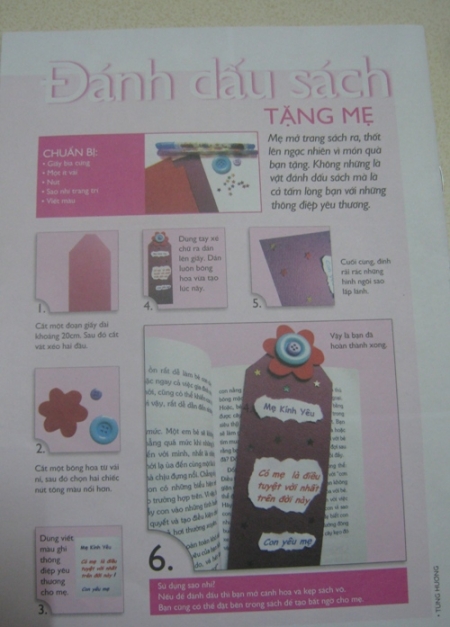 Đánh dấu sách xinh xinh tặng mẹ