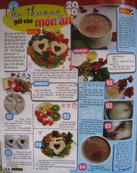 Cháo hoa hồng món cháo tình yêu 