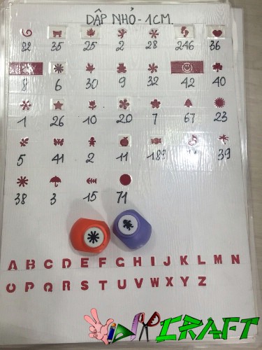 Bấm lỗ tạo hình 1 cm