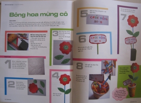 Em tặng cô một bông hoa