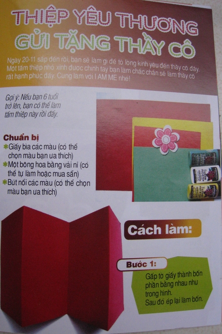 Làm thiệp trái tim có 4 mặt