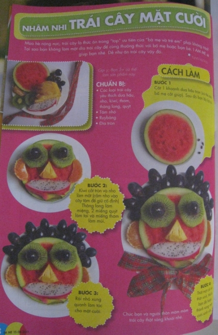 Nhâm nhi trái cây mặt cười