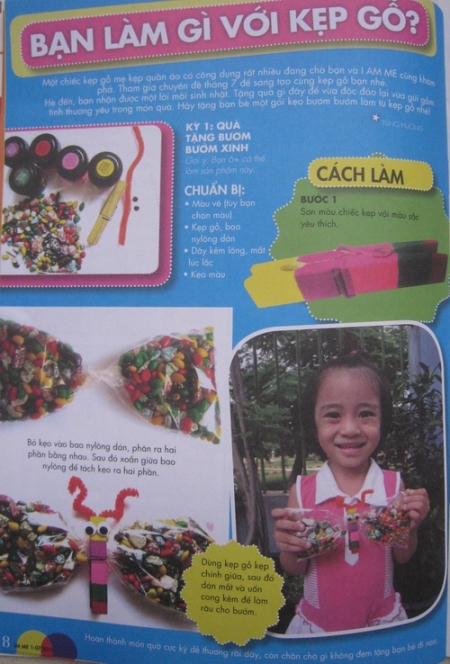 Quà tặng bươm bướm xinh từ kẹp gỗ