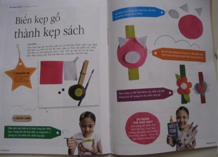 Kẹp gỗ biến thành kẹp sách