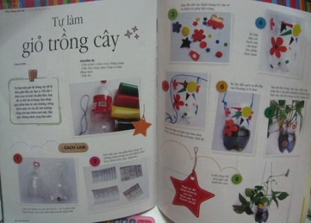 Giỏ trồng cây từ chai nhựa