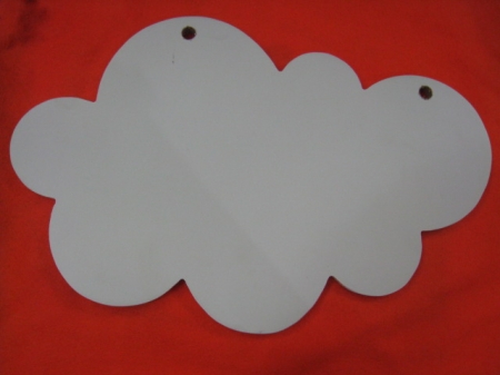 Bảng gỗ trơn hình đám mây