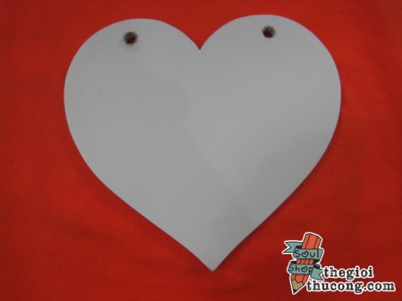 Bảng gỗ trơn hình trái tim