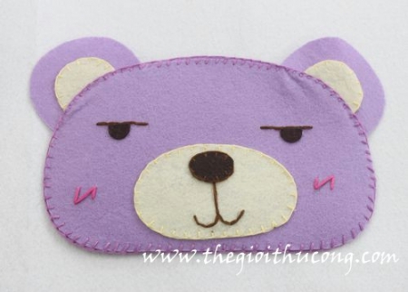 Túi đựng gấu tím