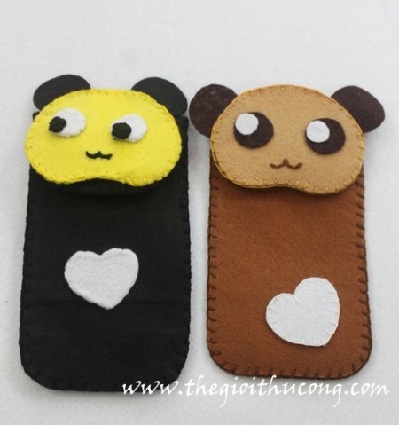 Túi điện thoại gấu mèo