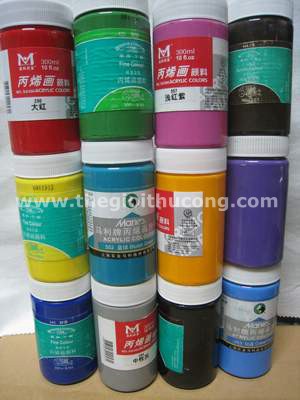 Màu acrylic Trung Quốc vẽ vải, giấy...