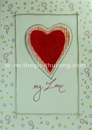  Thiệp  tim đỏ my love