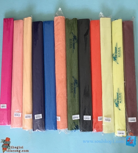 Giấy nhún Trung Quốc làm hoa (giấy nhăn)