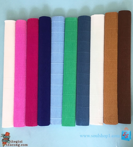 Giấy nhún Ý làm hoa (giấy nhăn)