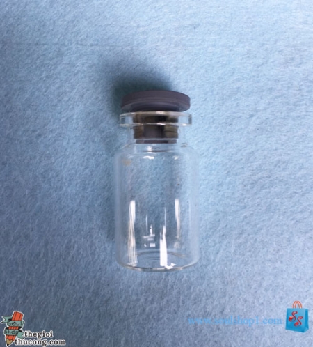 Hũ thủy tinh Ø 23mm, cao 4,6cm, nút cao su - PL115