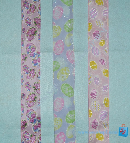 Dây ruy băng vải họa tiết trứng Phục Sinh