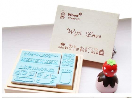 Bộ con dấu gỗ With Love