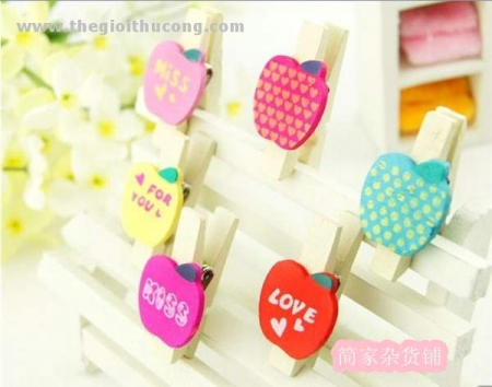 Kẹp gỗ trái táo 3,5 cm