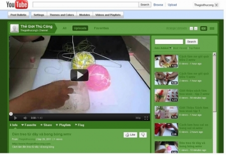 Khai trương kênh THẾ GIỚI THỦ CÔNG trên YOUTUBE