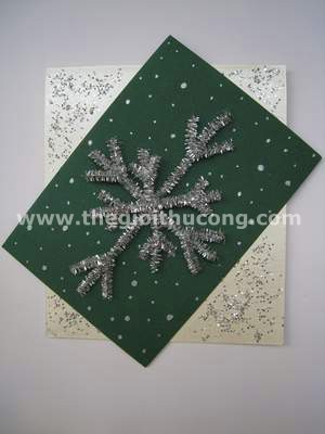 Thiệp bông tuyết kẽm kt