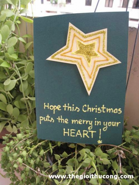 Thiệp ngôi sao vàng