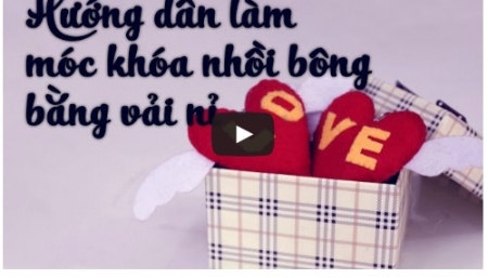 Hướng dẫn cách khâu trái tim bằng vải nỉ