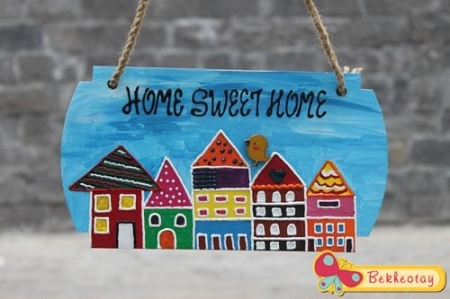 Bảng gỗ treo phòng Home Sweet Home